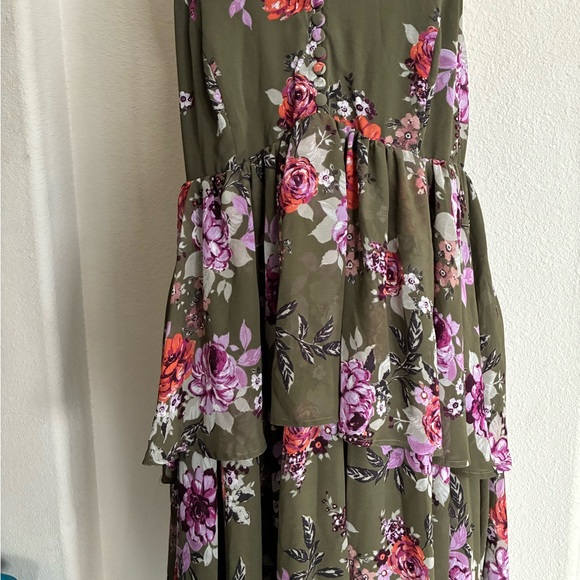 Torrid green floral dress - Picture 5 of 7